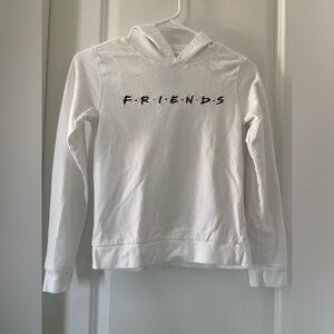 Friends Youth/Kids White Pullover Hoodie/Sweatshirt - Size M